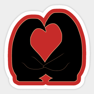 penguin love Sticker